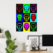 喜劇と悲劇の劇場用マスク ポスター (ホームオフィス)