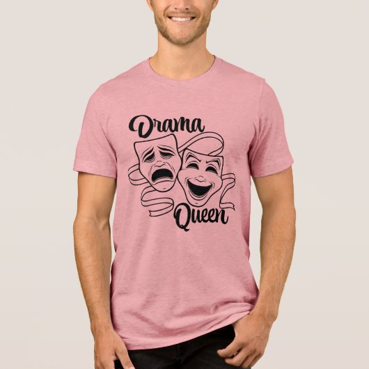 喜劇と悲劇の劇場面劇クイーンブラック トライブレンドＴシャツ (正面)