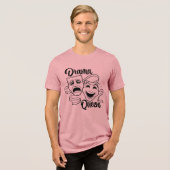喜劇と悲劇の劇場面劇クイーンブラック トライブレンドＴシャツ (正面全面)