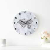 喜劇と悲劇の劇場面白大理石 ラージ壁時計 (ホーム)