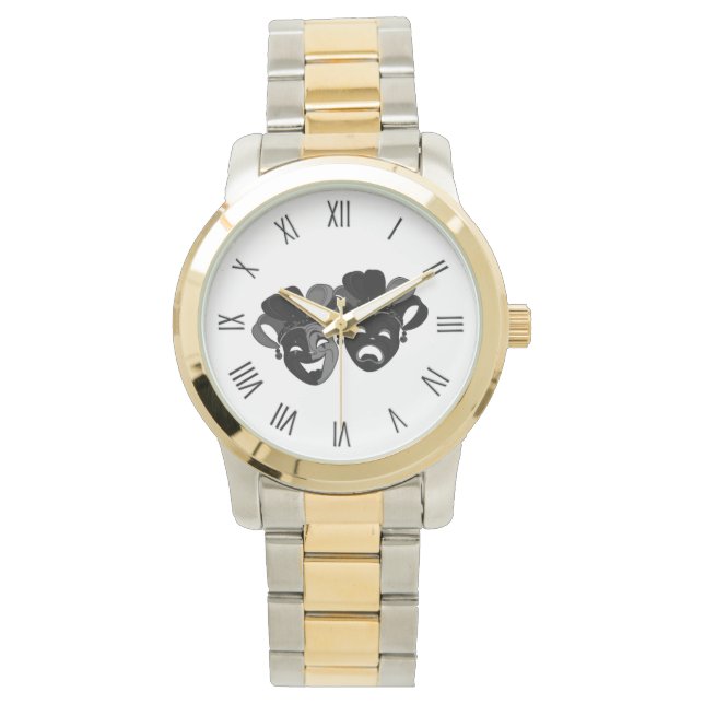 喜劇と悲劇の劇場黒番 腕時計 (正面)