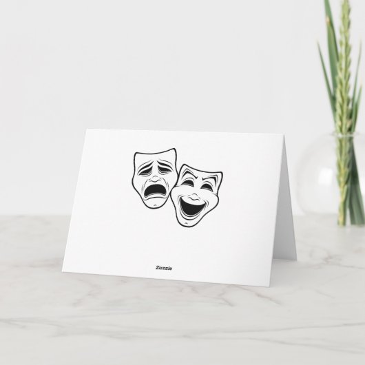 喜劇と悲劇の劇場黒線をマスク カード (裏面)