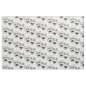 喜劇と悲劇の劇場黒線をマスク ファブリック (ファットクウォーター)