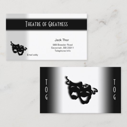 喜劇と悲劇の劇場 名刺 (正面/裏面)