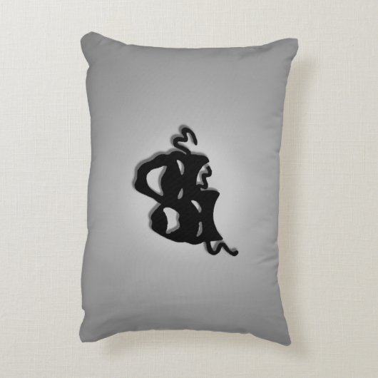 喜劇と悲劇の演劇マスク アクセントクッション (裏面(縦))