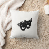 喜劇と悲劇の演劇マスク クッション (ブランケット)