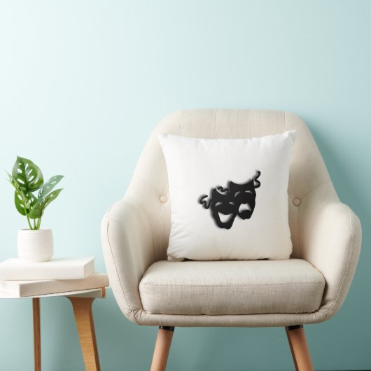 喜劇と悲劇の演劇マスク クッション (椅子)