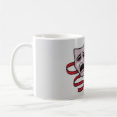 喜劇と悲劇の演劇マスク コーヒーマグカップ (左)