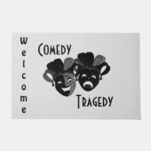 喜劇と悲劇の演劇マスク ドアマット (正面)