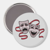喜劇と悲劇の演劇マスク マグネット (正面/裏面)