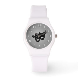 喜劇と悲劇の演劇マスク 腕時計