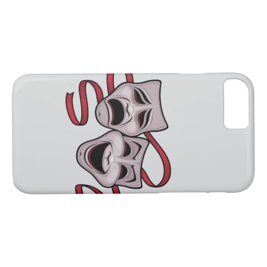 喜劇と悲劇の演劇マスク Case-Mate iPhoneケース (裏面(横))