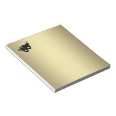 喜劇と悲劇の演劇金ゴールド ノートパッド (アングル)