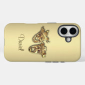 喜劇と悲劇の金ゴールドシアターマスク Case-Mate iPhoneケース (裏面 (横))