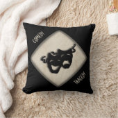 喜劇と悲劇ギリシャのマスクシアター装飾用クッション クッション (ブランケット)