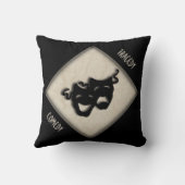 喜劇と悲劇ギリシャのマスクシアター装飾用クッション クッション (裏面)
