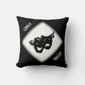 喜劇と悲劇ギリシャのマスクシアター装飾用クッション クッション (正面)