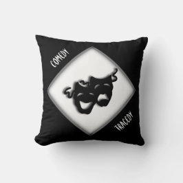 喜劇と悲劇ギリシャのマスクシアター装飾用クッション クッション