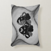 喜劇と悲劇シアタージェスターマスクシルバー アクセントクッション (正面(垂直))