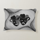 喜劇と悲劇シアタージェスターマスクシルバー アクセントクッション (裏面)