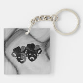 喜劇と悲劇シアタージェスターマスクシルバー キーホルダー (裏面)