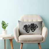 喜劇と悲劇シアタージェスターマスクシルバー ランバークッション (椅子)