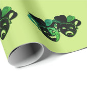 喜劇と悲劇シアターデザイングリーン ラッピングペーパー (ロールコーナー)