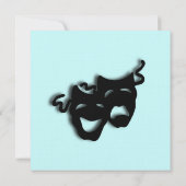 喜劇と悲劇シアターマスクブルー招待状 招待状 (裏面)