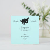 喜劇と悲劇シアターマスクブルー招待状 招待状 (スタンド正面)