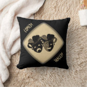 喜劇と悲劇シアターマスク装飾用クッション クッション (ブランケット)