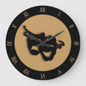 喜劇と悲劇タンブラウン劇場の壁時計 ラージ壁時計 (正面)