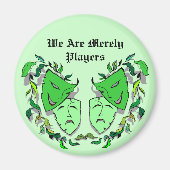 喜劇と悲劇ドラマのマスクシアターマグネット マグネット (正面)