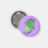 喜劇と悲劇ドラマのマスク – 演劇アーツマグネット！ マグネット (正面/裏面)