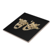 喜劇と悲劇マスクまたは黒タイル タイル (側面)