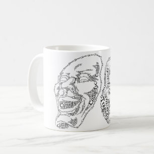 喜劇と悲劇マスク コーヒーマグカップ