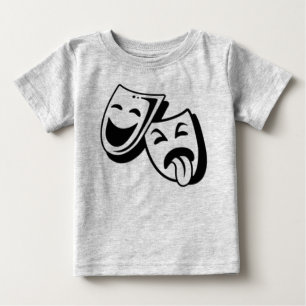喜劇と悲劇マスク ベビーTシャツ