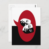 喜劇と悲劇マスク ポストカード (正面/裏面)