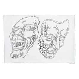 喜劇と悲劇マスク 枕カバー