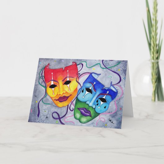 喜劇と悲劇 ノートカード (正面)