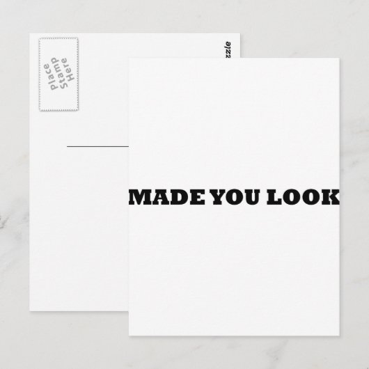 喜劇に見せた ポストカード (正面/裏面)