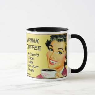 喜劇のコーヒーカップのヴィンテージの広告 マグカップ