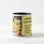 喜劇のコーヒーカップのヴィンテージの広告 マグカップ (中央)