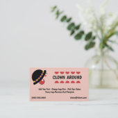 喜劇のロゴのピエロ 名刺 (スタンド正面)