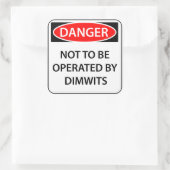 喜劇の危険ステッカー スクエアシール (バッグ)