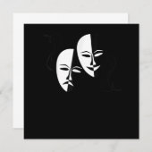 喜劇の悲劇が俳優の贈り物を隠す サンキューカード (正面/裏面)