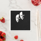 喜劇の悲劇が俳優の贈り物を隠す スタンダードカクテルナプキン (インサイチュ)