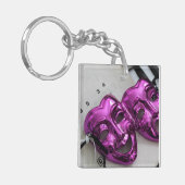 喜劇の悲劇のマスク キーホルダー (正面左)