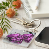 喜劇の悲劇のマスク キーホルダー (正面右)