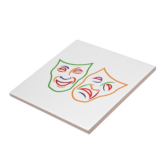 喜劇の悲劇のマスク タイル (側面)