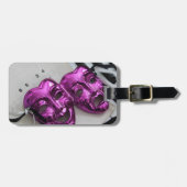 喜劇の悲劇のマスク ラゲッジタグ (正面横)